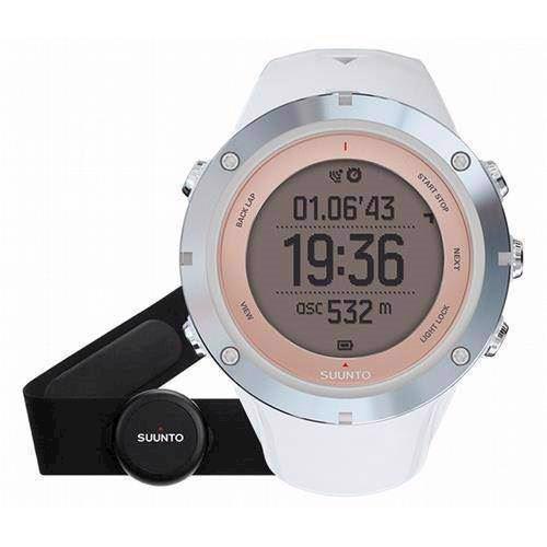 Image of Ambit3 Hvid plast med stål krans quartz multifunktion Dame ur fra Suunto, SS020672000